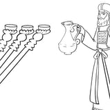 Load image into Gallery viewer, Interactive Chanukah Coloring Sheet